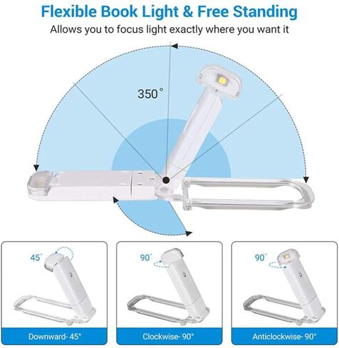 6X Clipped Reading Lamp USB Rechargeable 2 Brightness Levels Eye in Saudi Arabia