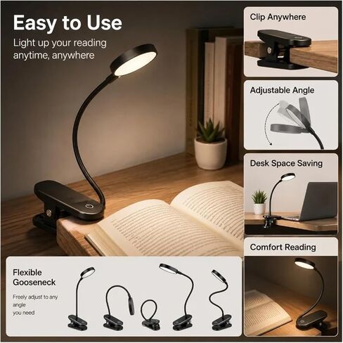 Rechargeable Clip Reading Light USB LED in Saudi Arabia