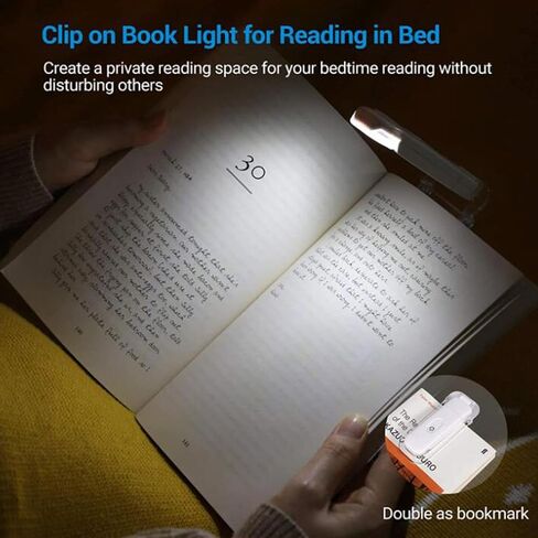 3X Clipped Reading Lamp USB Rechargeable 2 Brightness Levels Eye in Saudi Arabia