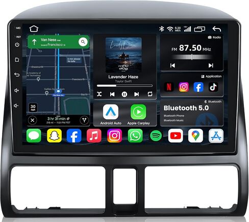 8 Core Car Radio for Honda CRV 2002-2006: 1280 * 800 HD Touchscreen Android 13 Car Stereo Upgrade Wireless Carplay & Android Auto DSP GPS Navigation 5G WiFi Backup Camera Bluetooth FM in Saudi Arabia