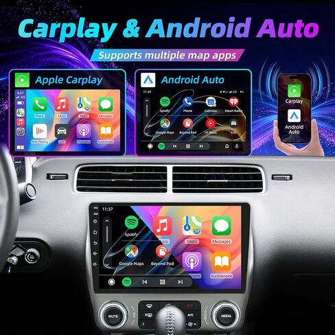 4 Core+64GB Car Radio Stereo for Chevrolet Chevy Camaro 2010-2015: 1080P Backup Camera GPS Navigation FM 9 Inch 1280 * 800 HD IPS Touchscreen 5G WiFi Wireless CarPlay Android Auto SWC in Kuwait