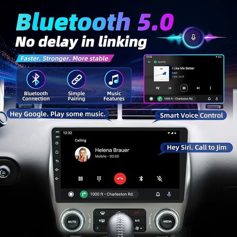 4 Core+64GB Car Radio Stereo for Chevrolet Chevy Camaro 2010-2015: 1080P Backup Camera GPS Navigation FM 9 Inch 1280 * 800 HD IPS Touchscreen 5G WiFi Wireless CarPlay Android Auto SWC in Kuwait
