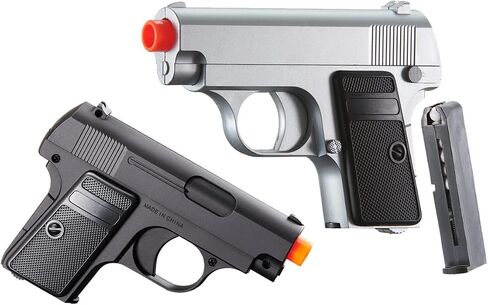 Lightweight 250 FPS Dual Airsoft Spring Pistols for Cosplay James Bond Costume, Spring Pistol Gun Toy for Youth, Great Started kit for Beginner in Kuwait