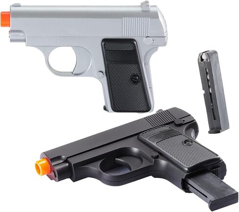 Lightweight 250 FPS Dual Airsoft Spring Pistols for Cosplay James Bond Costume, Spring Pistol Gun Toy for Youth, Great Started kit for Beginner in Kuwait