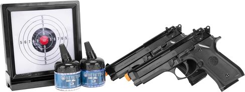 Beretta 92 FS 6mm BB Pistol Airsoft Gun, Game Ready Kit (2 Guns, Target and BBs) in Kuwait
