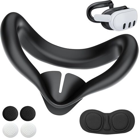 Silicone Face Pad Cover Kit for Met-a Quest 3 Interface Headset Accessories in Kuwait