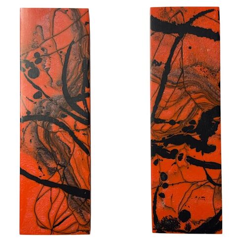 Malayan Products Resin Knife Handle Scale Blanks Set 5in by 1.5in by 0.25in, Grip Material, DIY Handcrafted Slates, Epoxy Arts and Crafts, Crafting Supply (Black Mist) in Kuwait