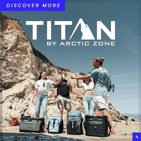 Titan by Arctic Zone Deep Freeze Wheeled Cooler - 60 Can Rolling Cooler with Deep Freeze Insulation and Detachable All-Terrain Cart with Wheels - Moss Green in Kuwait