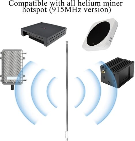915MHz Outdoor Antenna High Gain 8dBi with 9.8Ft Low Loss Cable for Helium LoRa Meshtastic Hotspot RAK Nebra Bobcat 300 SenseCAP M1 Hotspot HNT Miner Heltec V3 LORA32 915MHz LoRa Module in Kuwait