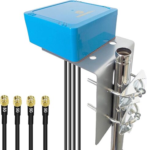Maswell 4X4 MIMO 5G Antenna, Omni BroadBand 700-6000MHz, 4G, LTE, 5GA, 5G NR, WiFi 6, Bluetooth, 3dBi External Antenna for IoT M2M, NOT for Boosting (Complete Kit) in Kuwait