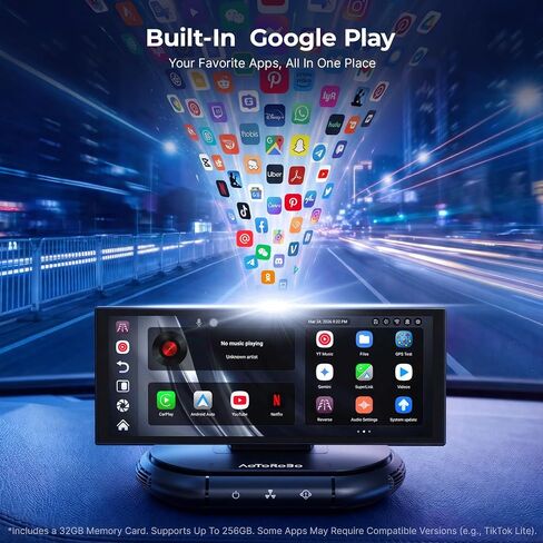 شاشة CarPlay لاسلكية مقاس 10.25 بوصة مزودة بجهاز تنقية الهواء وGoogle Play وGemini AI in Kuwait