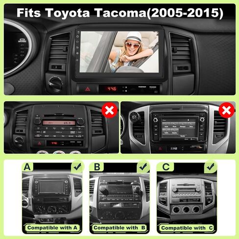 Car Radio for Toyota Tacoma 2005-2015, Radio Upgrade with 10.1 Inch Touchscreen, Android, Carplay, DSP, Bluetooth 5.0, GPS, FM, AM, 2G RAM, 64G ROM in Kuwait