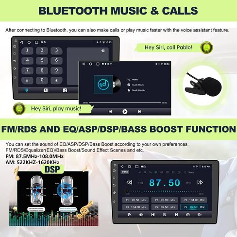 Car Radio for Toyota Tacoma 2005-2015, Radio Upgrade with 10.1 Inch Touchscreen, Android, Carplay, DSP, Bluetooth 5.0, GPS, FM, AM, 2G RAM, 64G ROM in Kuwait