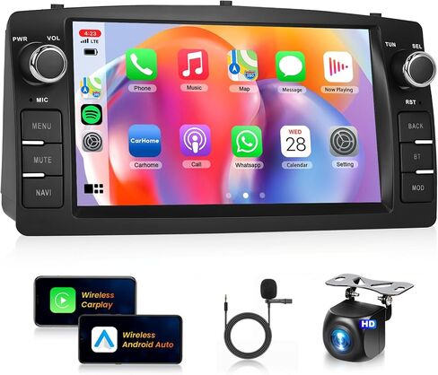 Car Stereo for Toyota Corolla E120 E130 2000-2008 Wireless Carplay in Kuwait
