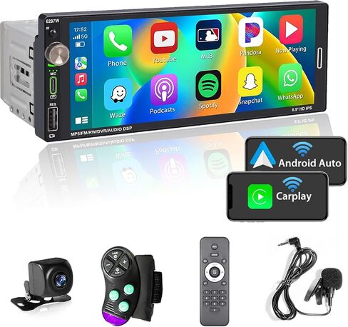 Single Din Car Touchscreen(6.9") Radio with Wireless Apple CarPlay in Saudi Arabia