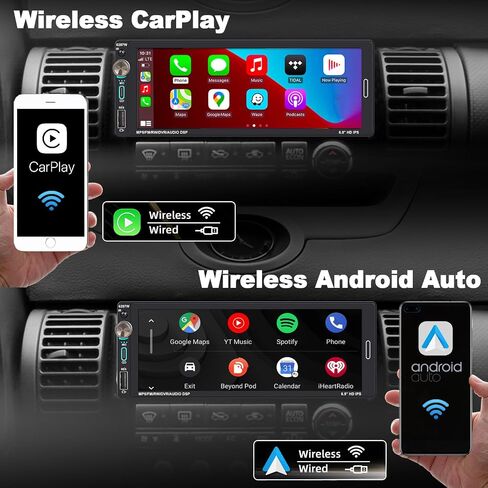 Single Din Car Touchscreen(6.9") Radio with Wireless Apple CarPlay in Saudi Arabia