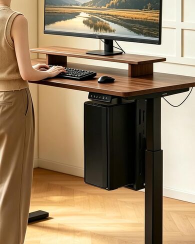 Under Desk PC Mount, No Drill Adjustable Computer Mount for Standing Desk in Kuwait