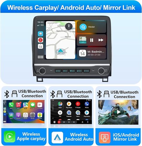 Plug&Play 4G+64G Android 15 Car Radio for Toyota Tundra 2007-2013/Sequoia 2008-2018,10.1 Inch Tundra/Sequoia Stereo with CarplayAndroid Auto BT/GPS/Backup Camera/Physical Knobs and Multi Touch in Kuwait