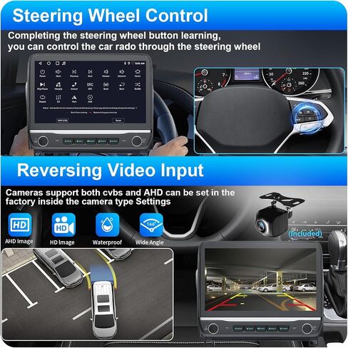 Plug&Play 4G+64G Android 15 Car Radio for Toyota Tundra 2007-2013/Sequoia 2008-2018,10.1 Inch Tundra/Sequoia Stereo with CarplayAndroid Auto BT/GPS/Backup Camera/Physical Knobs and Multi Touch in Kuwait