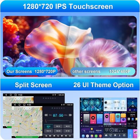 Plug&Play 4G+64G Android 15 Car Radio for Toyota Tundra 2007-2013/Sequoia 2008-2018,10.1 Inch Tundra/Sequoia Stereo with CarplayAndroid Auto BT/GPS/Backup Camera/Physical Knobs and Multi Touch in Kuwait