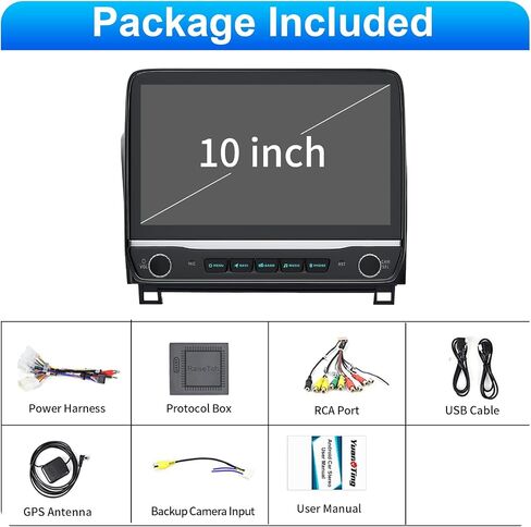Plug&Play 4G+64G Android 15 Car Radio for Toyota Tundra 2007-2013/Sequoia 2008-2018,10.1 Inch Tundra/Sequoia Stereo with CarplayAndroid Auto BT/GPS/Backup Camera/Physical Knobs and Multi Touch in Kuwait