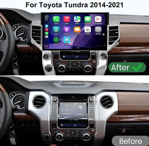 16-Inch 8 Core 6+128GB Car Radio Stereo for 2014-2021 Toyota Tundra, Plug and Play Android 13 Head Unit with Wireless CarPlay/Android Auto/2K Touch Screen/4G LTE/5Ghz WiFi in Kuwait