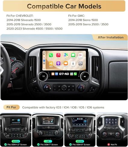 11.5in Car Stereo for Chevy Silverado GMC Sierra 14-18 CarPlay in Kuwait