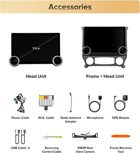 11.5in Car Stereo for Chevy Silverado GMC Sierra 14-18 CarPlay in Kuwait