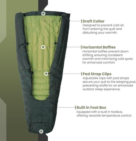 Ultralight Sleeping Bag Top Quilt 850 Down Ultralight Backpacking Camping Blanket in Kuwait