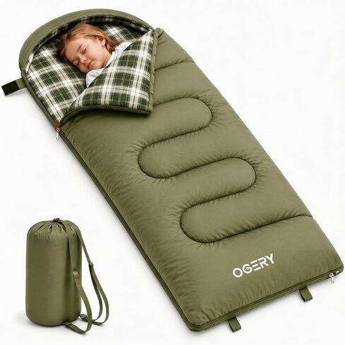 Kids Sleeping Bag for Camping, 3 Season Toddler Sleeping Bag in Kuwait