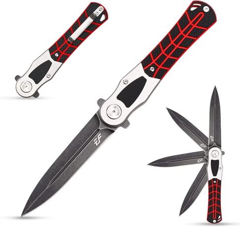 Eafengrow EF970 Folding Knife D2 Steel Blade G10 Handle EDC Tool Knife for Working Camping Hiking(Desert) in Kuwait