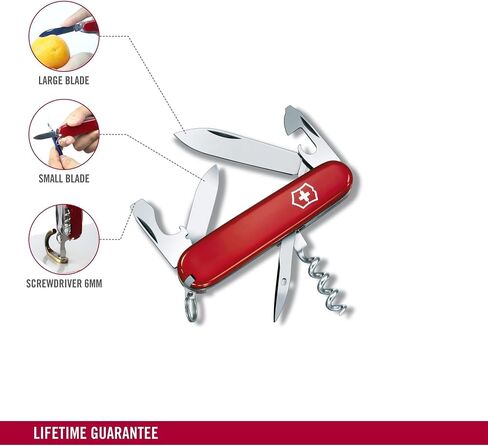 Victorinox Tourist Swiss Army Knife, 12-Function Pocket Knife, Red in Kuwait