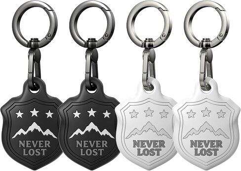 4-Pack AirTag Holder Keychain Set, Waterproof Airtag Cases for Apple AirTag in Kuwait