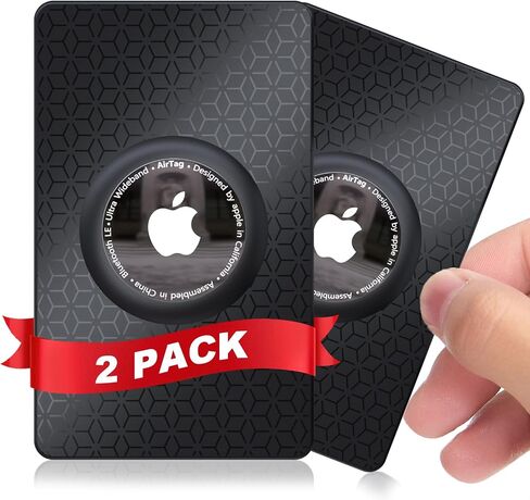 2Pack Apple Airtag Wallet Card Holder, Slim Card Insert for Air Tag in Kuwait