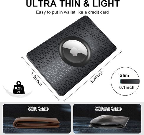 2Pack Apple Airtag Wallet Card Holder, Slim Card Insert for Air Tag in Kuwait