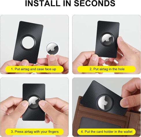 2Pack Apple Airtag Wallet Card Holder, Slim Card Insert for Air Tag in Kuwait