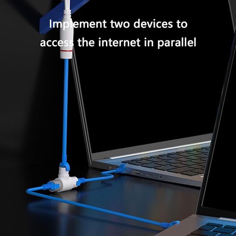 ABS Networks Splitter Double Connection Port Seamlessly Compatibility with Laptop Cameras Streaming Devices Outdoor Networks Splitter in Kuwait