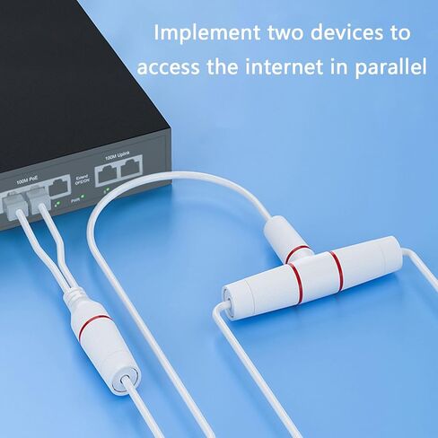 ABS Networks Splitter Double Connection Port Seamlessly Compatibility with Laptop Cameras Streaming Devices Outdoor Networks Splitter in Kuwait