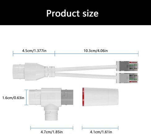 ABS Networks Splitter Double Connection Port Seamlessly Compatibility with Laptop Cameras Streaming Devices Outdoor Networks Splitter in Kuwait
