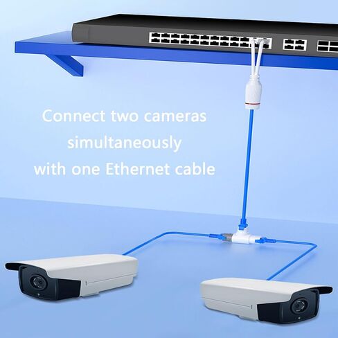 ABS Networks Splitter Double Connection Port Seamlessly Compatibility with Laptop Cameras Streaming Devices Outdoor Networks Splitter in Kuwait
