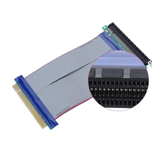 PCI-E 16X Riser Cable 19cm – Soft Extension Extender Card for 1U 2U Server Chassis, High-Speed Gold Plated Touch Pins Adapter in Kuwait