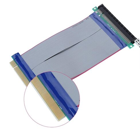 PCI-E 16X Riser Cable 19cm – Soft Extension Extender Card for 1U 2U Server Chassis, High-Speed Gold Plated Touch Pins Adapter in Kuwait