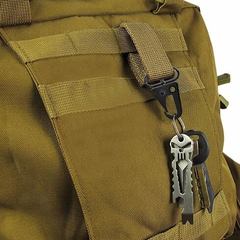 CooBigo 6 Pack Metal Swivel Snap Hook 1-inch Car Keys Chain Clip Heavy Duty Keychain Attachments for Paracord Bracelets Necklaces Molle Bags Accessories in Saudi Arabia
