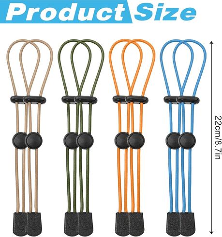 8-Pack Backpack Bungee Cord Straps, Elastic Paracord Rope Fasteners in Saudi Arabia