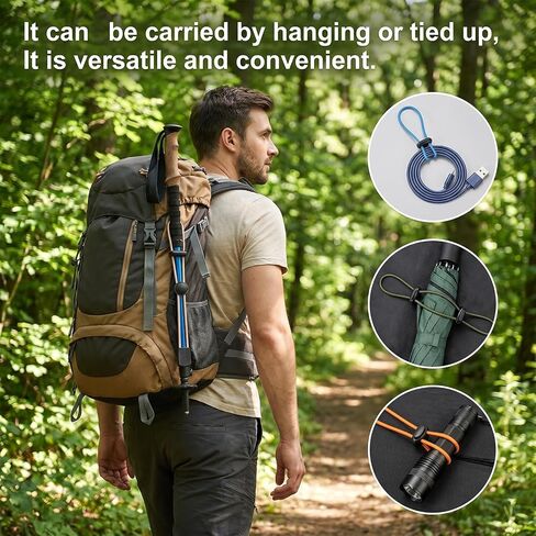 8-Pack Backpack Bungee Cord Straps, Elastic Paracord Rope Fasteners in Saudi Arabia