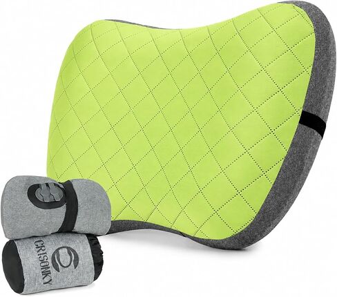 Crisonky Camping Pillow with Removable Cover, Ultralight Inflatable Pillow in Kuwait