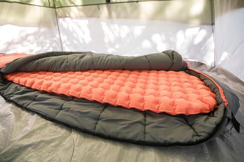 Pro Insulated Sleeping Pad for Camping | Easily Inflatable and Designed for Premium Comfort in the Lowest Temperatures | Orange in Kuwait