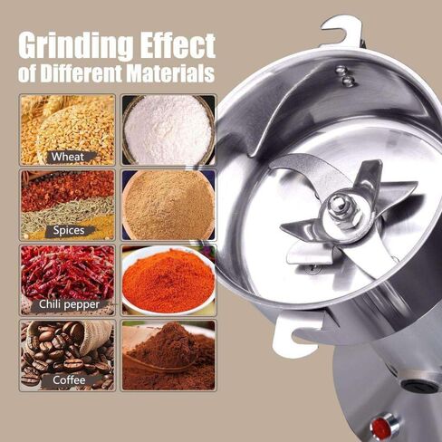 Electric Spice Grinder 250g, 1200W Stainless Steel 304 Electric Herbs 250g Capacity High Speed 28000RPM Multifunctional Home Use Spice Mill Masala Grinder Machine in Kuwait