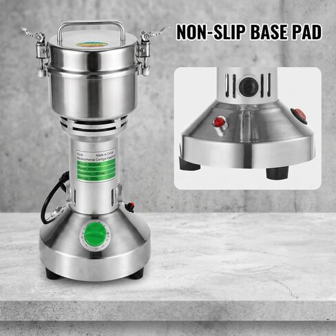Factory Price Spices Grinder Machine Electric Flour Mill Grinding Machine for Grain Dry Grinder Spice Grinder 800g, 304 Stainless Steel High Speed 28000RPM 1600W in Kuwait
