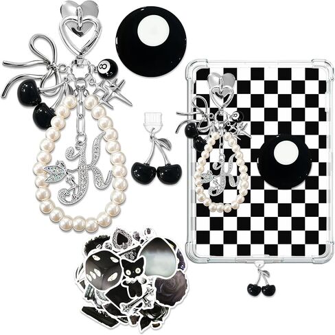 Cute Charms Set for Phone,Grip Holder,Dust Plug Charm Type C/USB C,Charms Compatible for Phone,Kindle for Women. in Kuwait